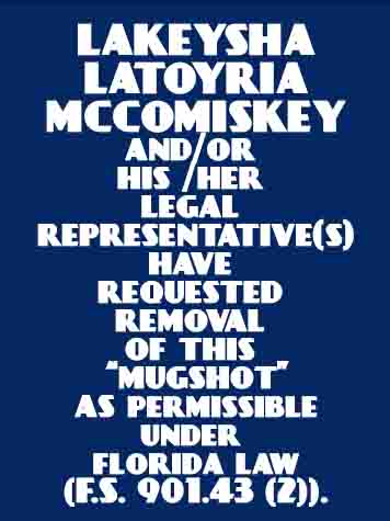  LAKEYSHA LATOYRIA MCCOMISKEY Mugshot / County Arrests / Orange County Arrests